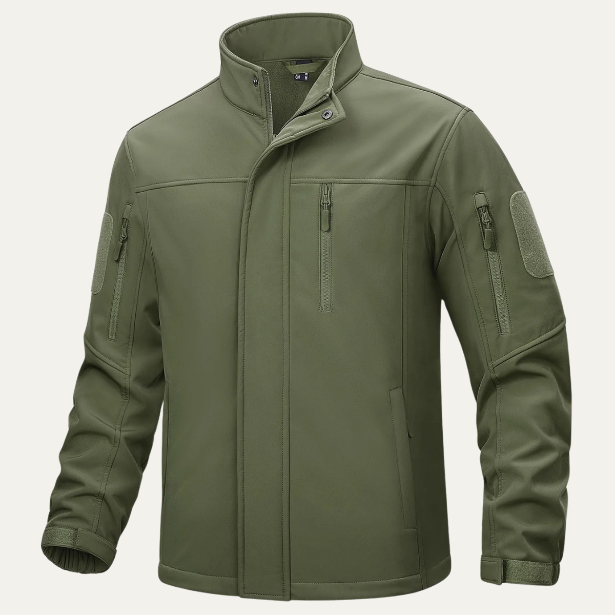 Rhys | Men's Lightweight Utility Jacket Black With Fleece Lined Collar