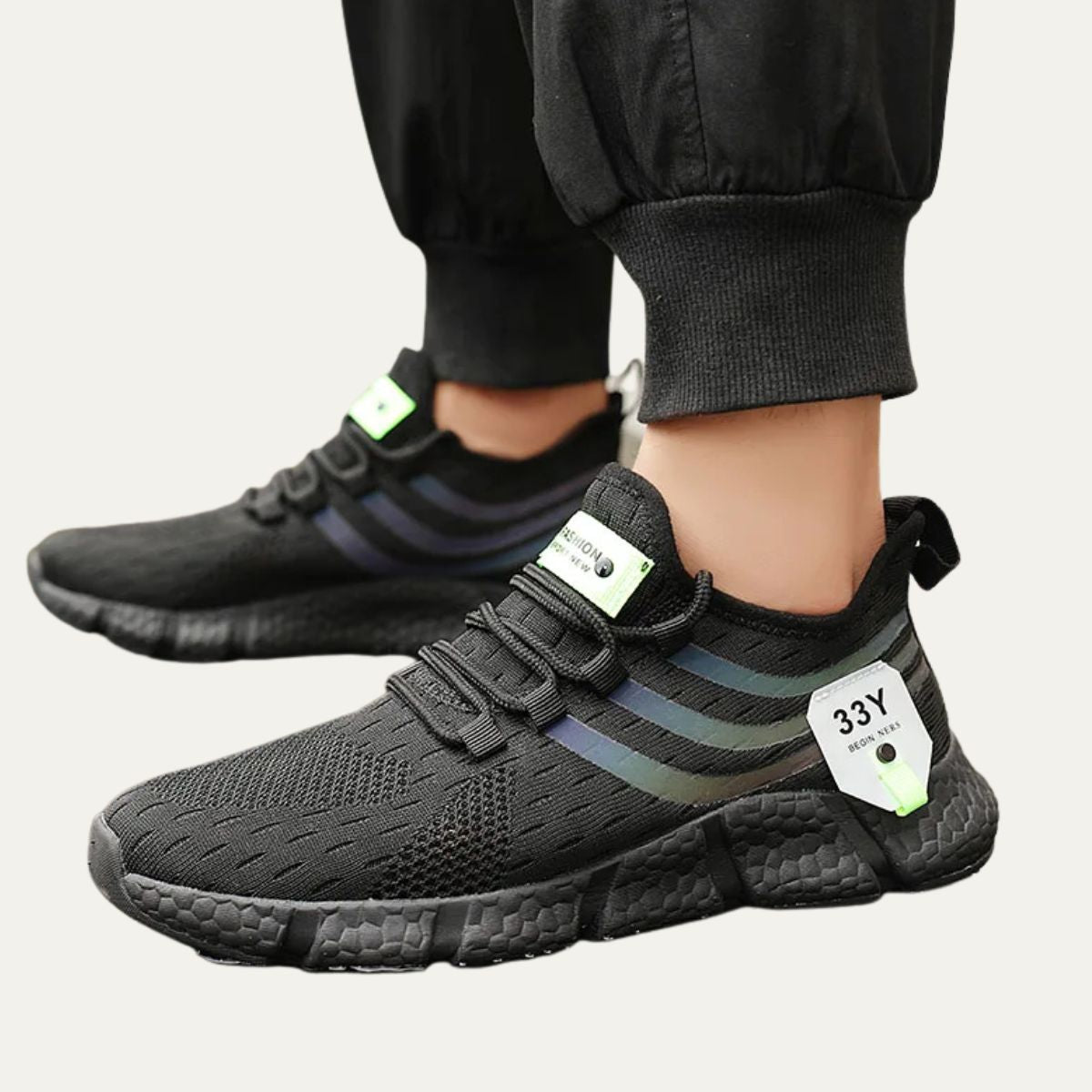 Ash | Men's Athletic Running Shoe Black White Cushioned Trainers