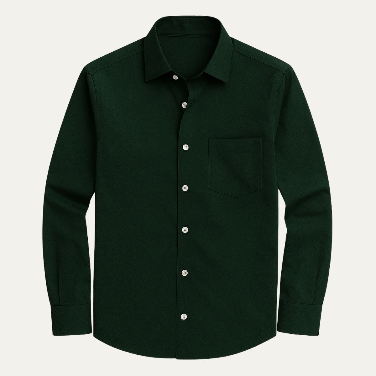 Omar | Men's Button Up Shirt Light Blue Long Sleeve Pocket
