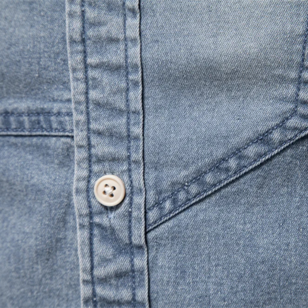Callum | Men's Denim Shirt Dark Blue Long Sleeve Button Up