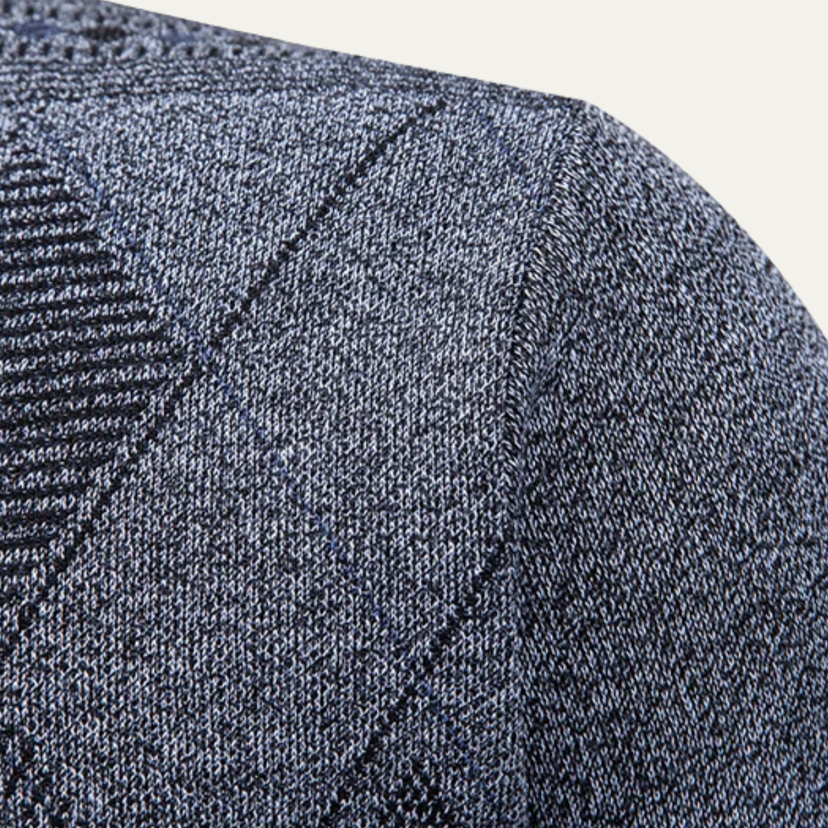Ezra | Men's Argyle Cardigan Gray Cable Knit Button Up