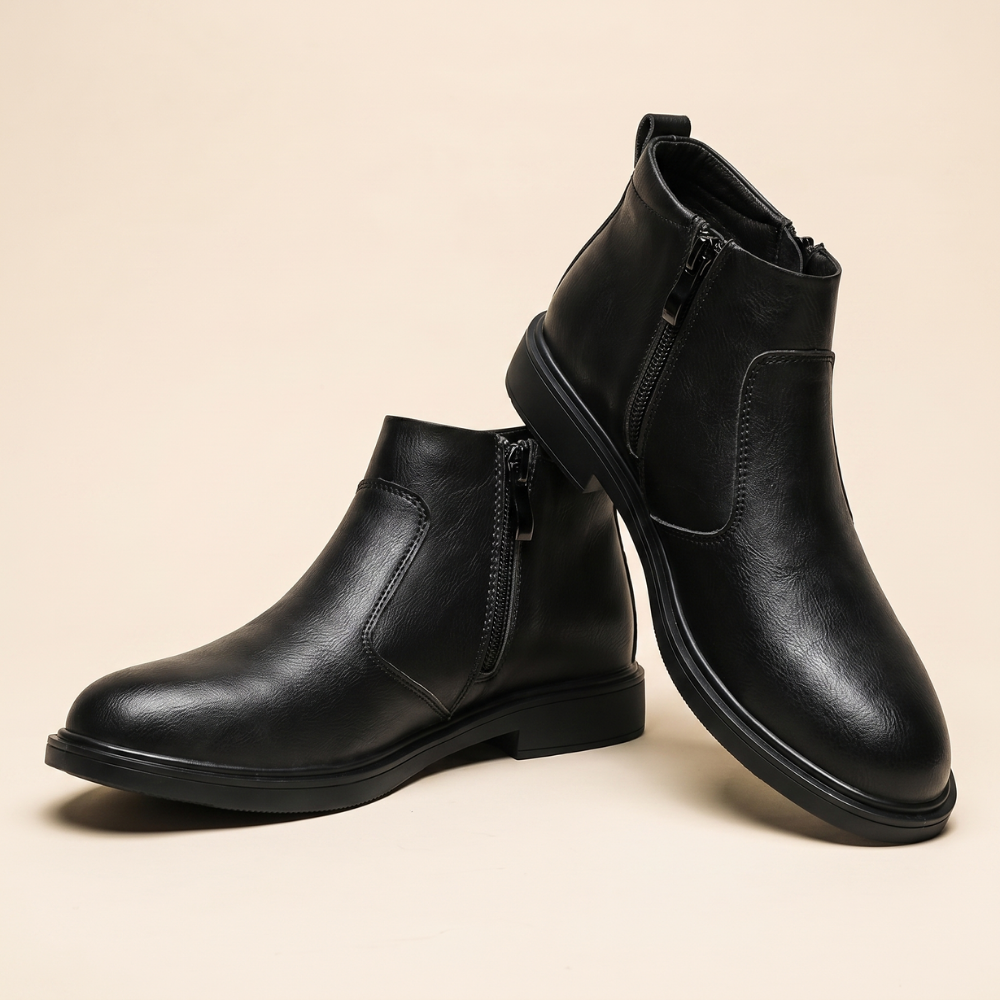 Dama Washington Kael men's leather chelsea boots brown side zip - view 7