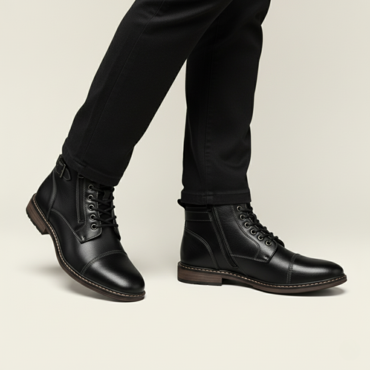 Axel | Men's Casual Vintage Leather Ankle Boots Brown