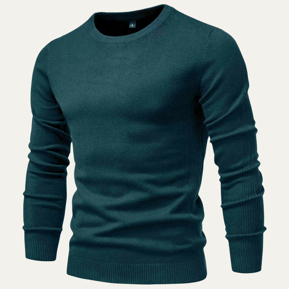 Kael | Men's Crew Neck Sweater Brown Long Sleeve Knit