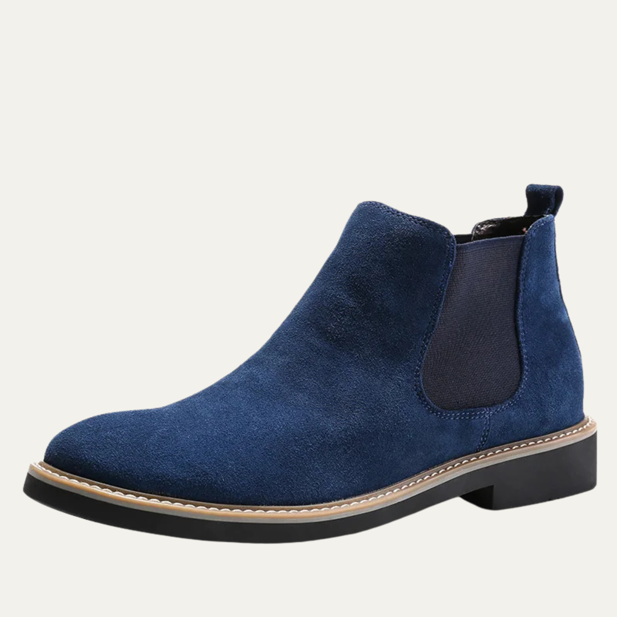 Wade | Men's Chelsea Suede Slip On Boots Black