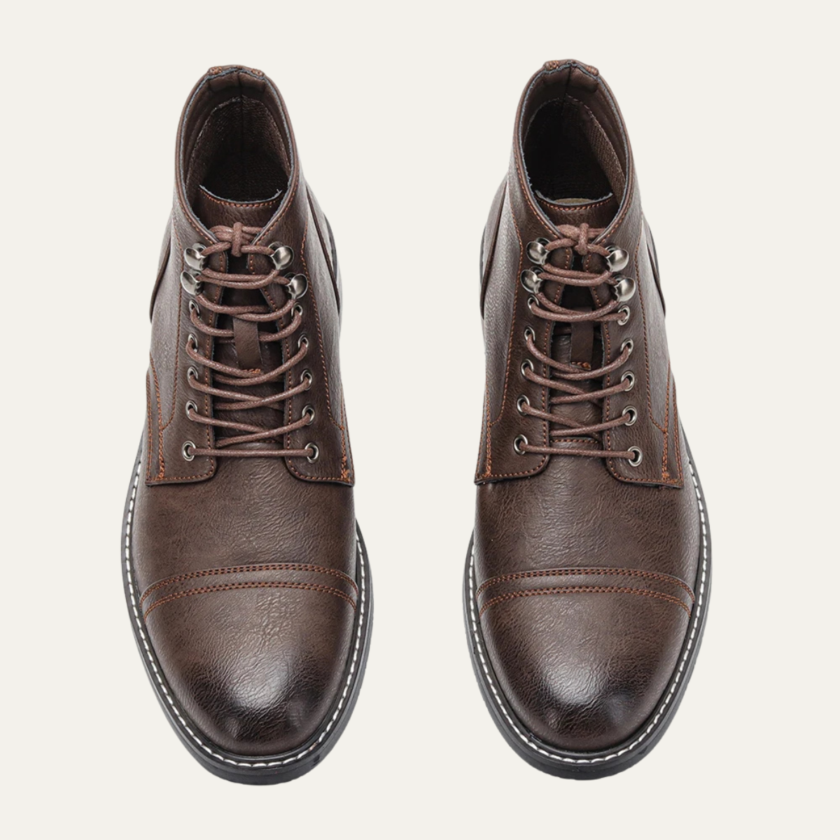 Blake | Men's Leather Lace Up Ankle Boots Gray