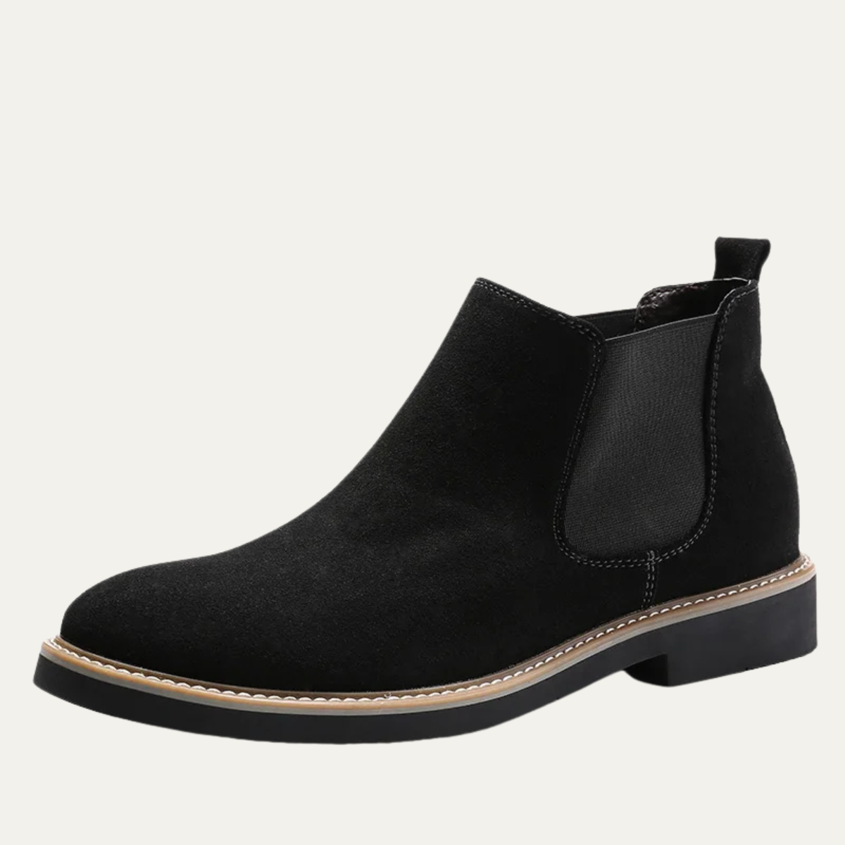 Wade | Men's Chelsea Suede Slip On Boots Black