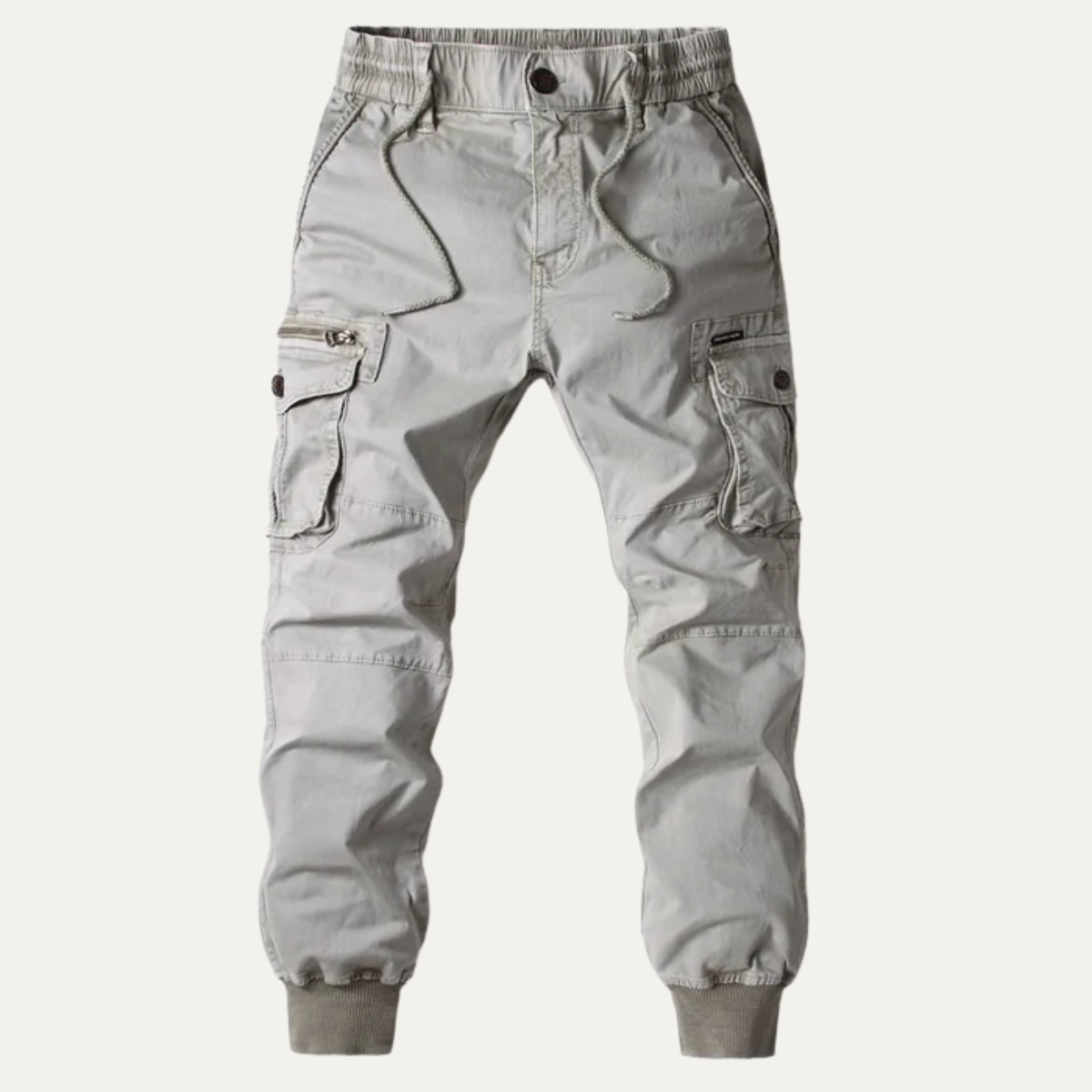 Wyatt | Men's Cargo Pants Khaki Tapered Jogger