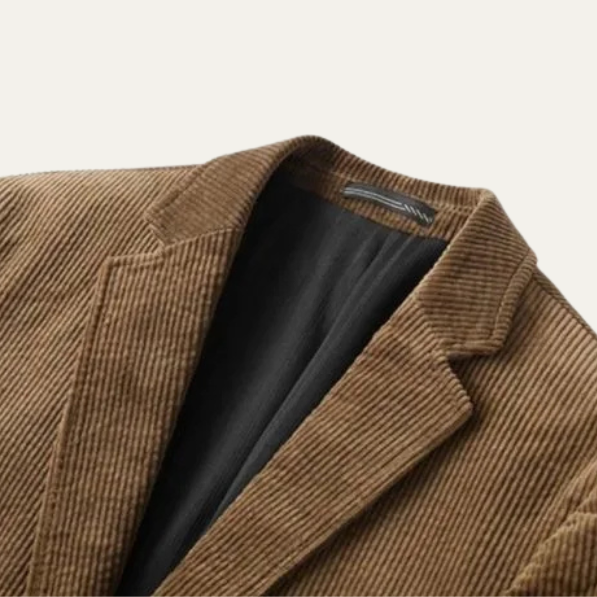 Beau | Men's Casual Corduroy Blazer Brown Single Breasted