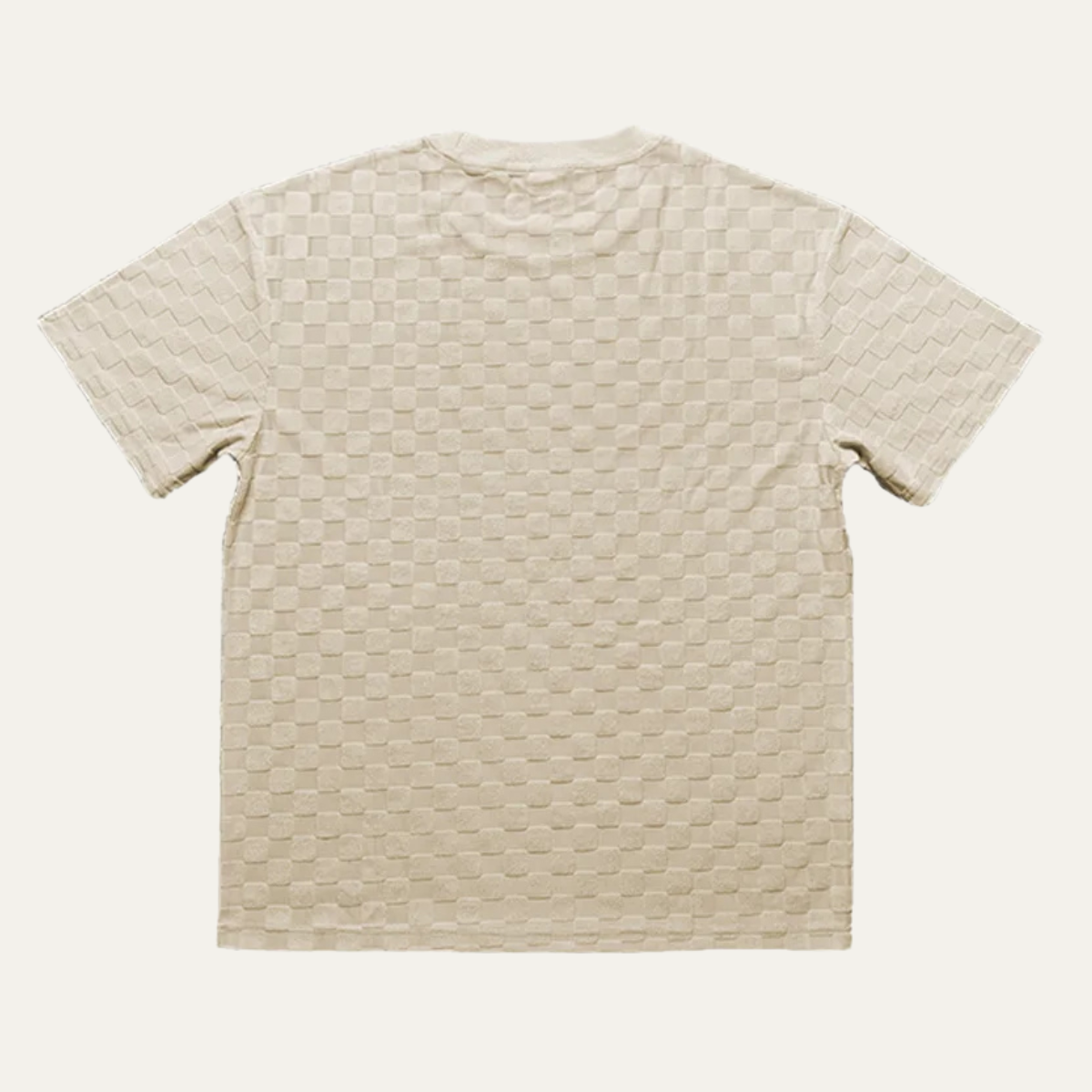 Axel | Men's Oversized Quilted T Shirt Shorts Set Cream