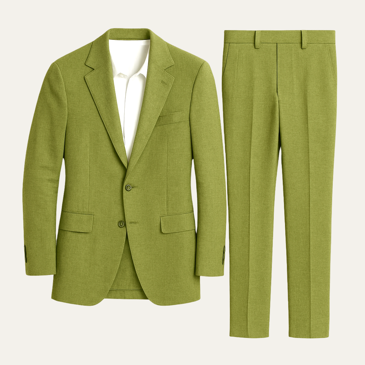 Paloma | Men's Tailored Linen Suit Camel Two Piece