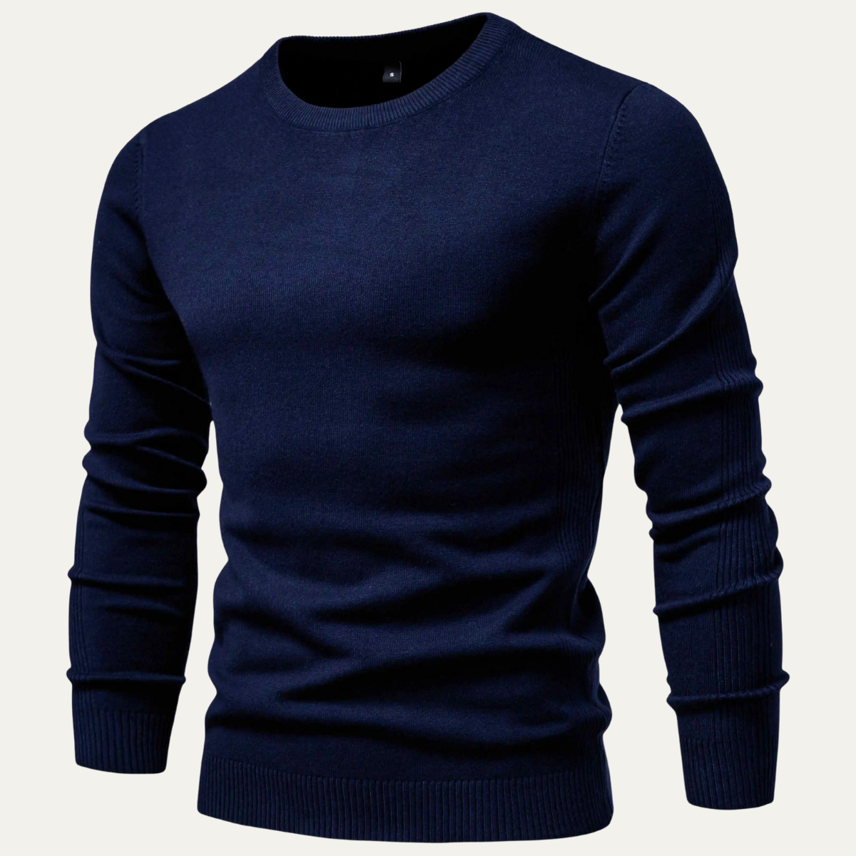 Axel | Men's Crew Neck Sweater Burgundy Long Sleeve