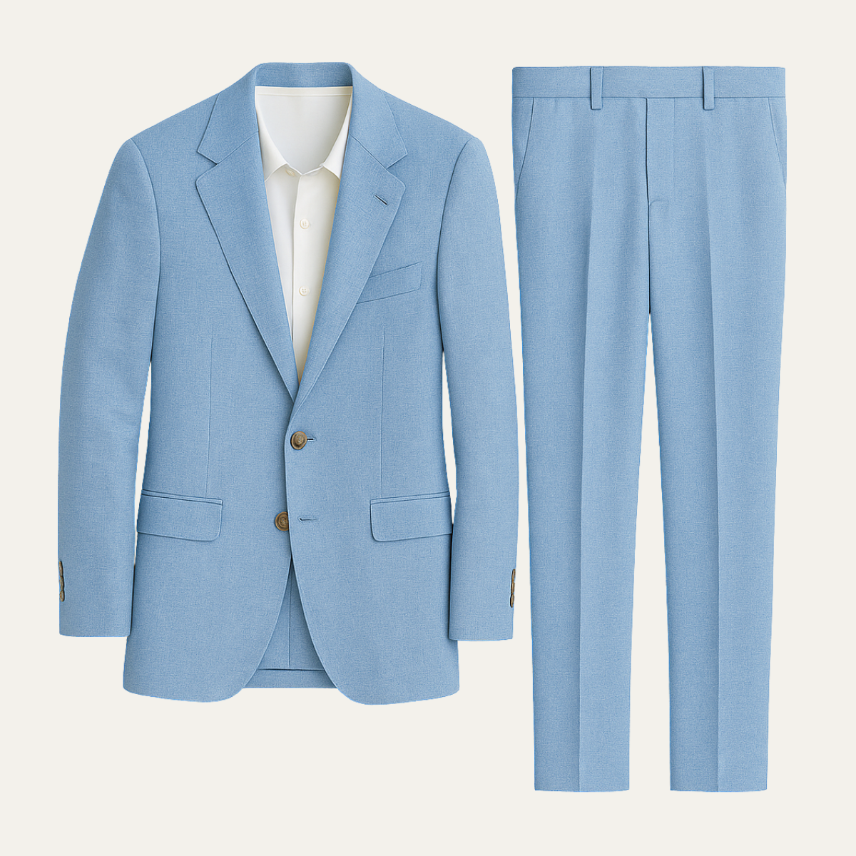 Paloma | Men's Tailored Linen Suit Camel Two Piece