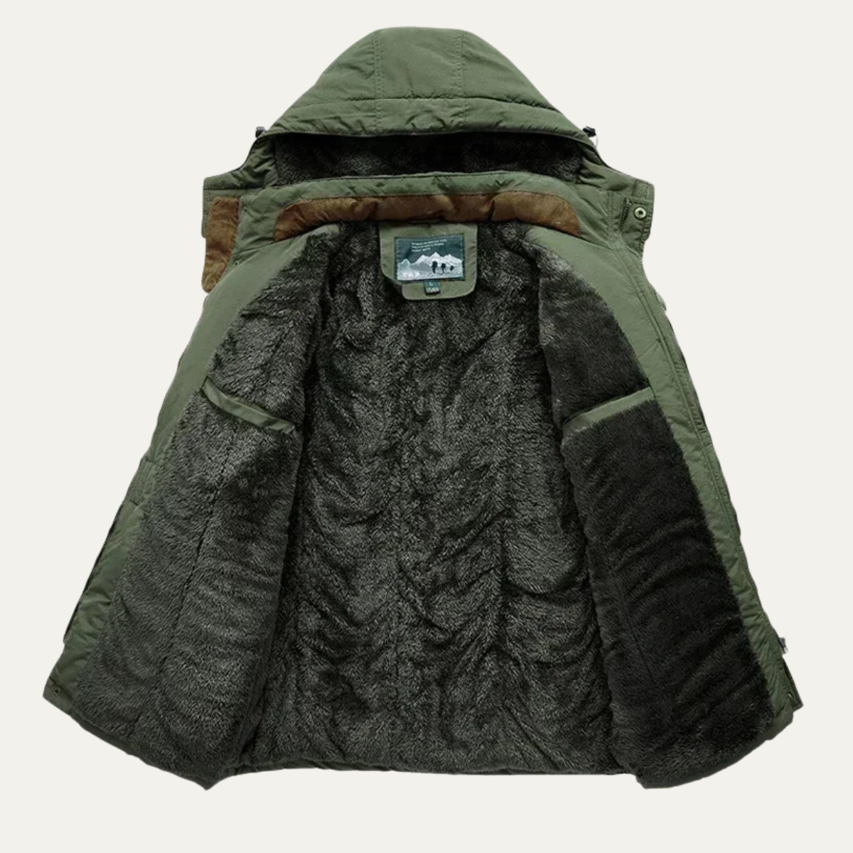 Hugo | Men's Waterproof Parka Jacket Olive Green Winter Coat