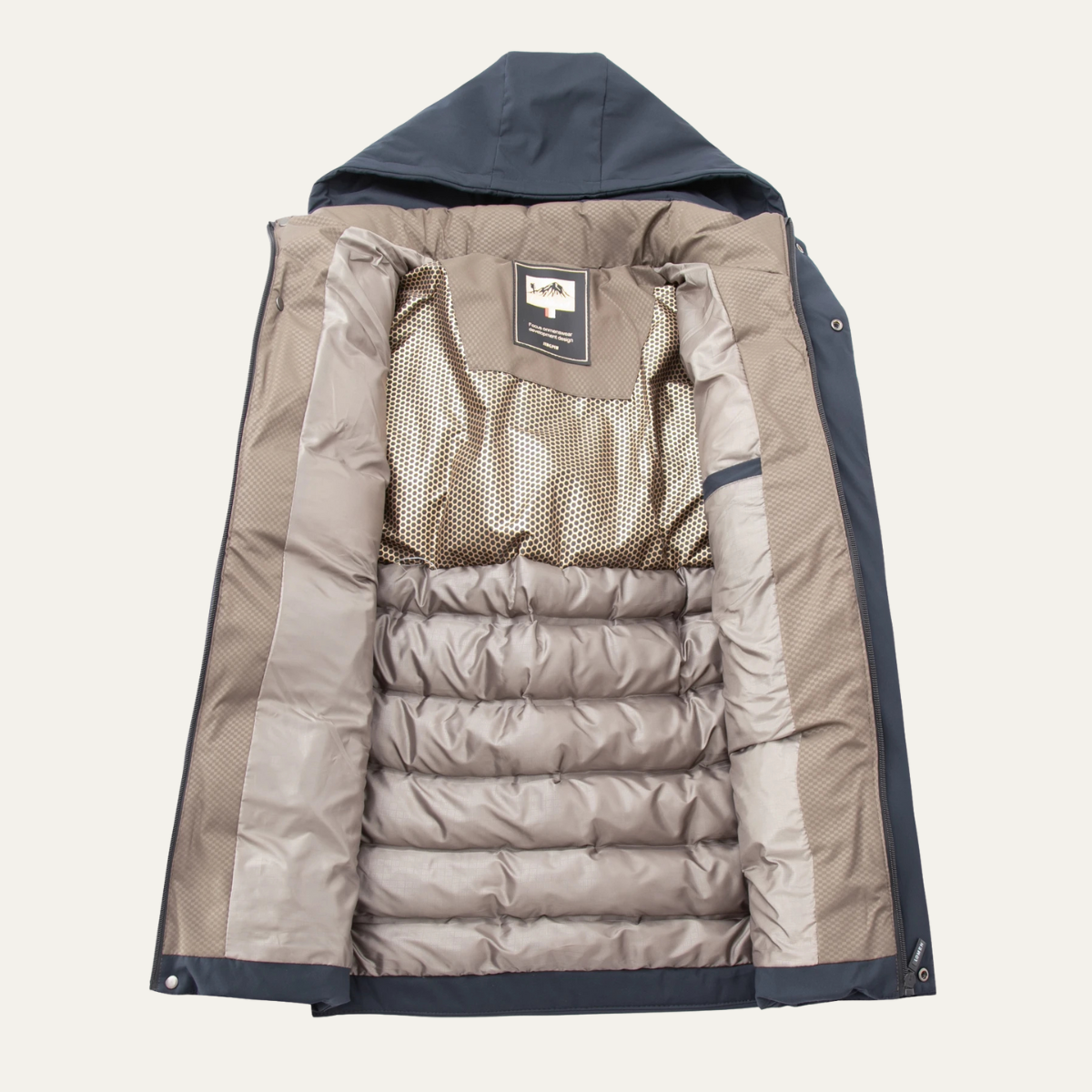 Axel | Men's Puffer Jacket Navy Hooded Winter Quilted