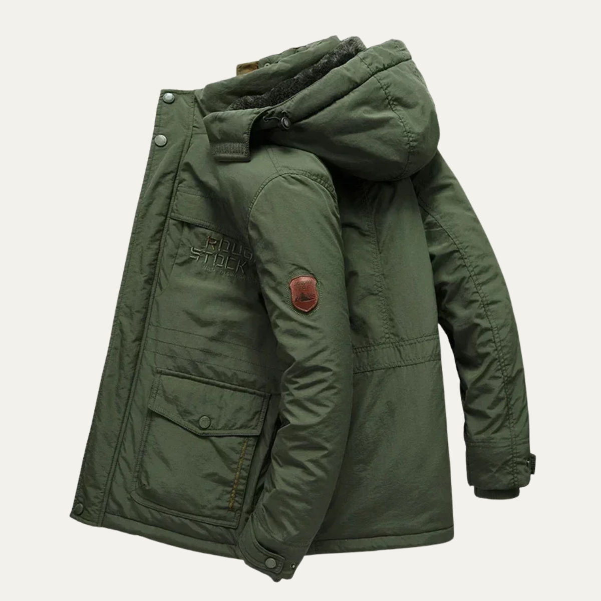 Hugo | Men's Waterproof Parka Jacket Olive Green Winter Coat