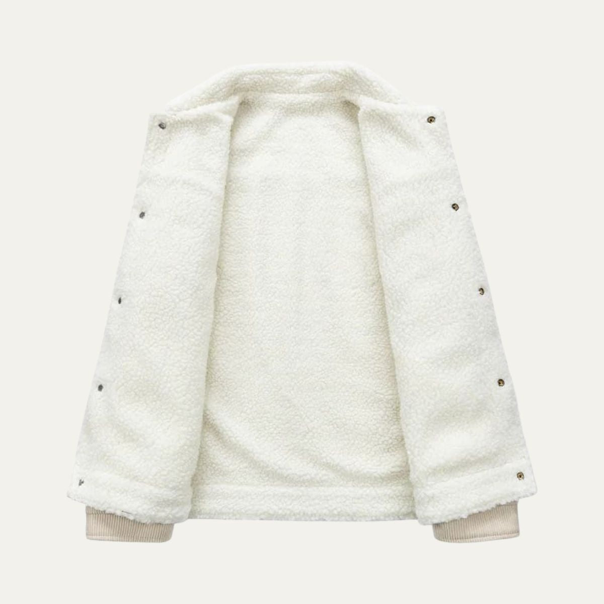 Ash | Men's Corduroy Sherpa Fleece Jacket Cream