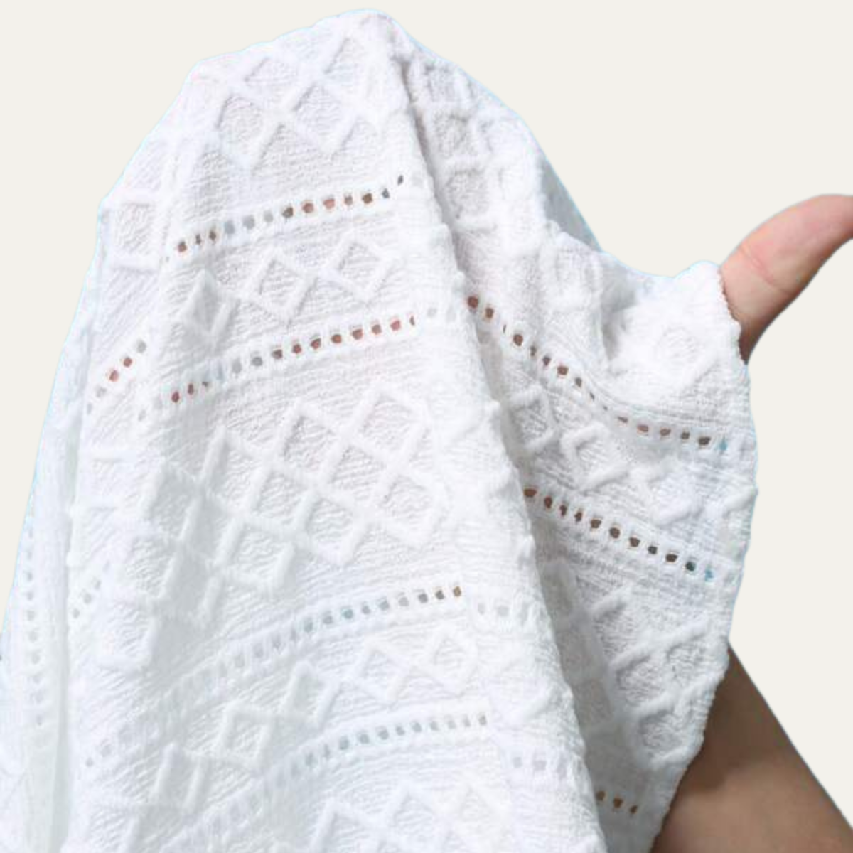 Axel | Men's White Button Up Shirt Textured Cable Knit Short Sleeve