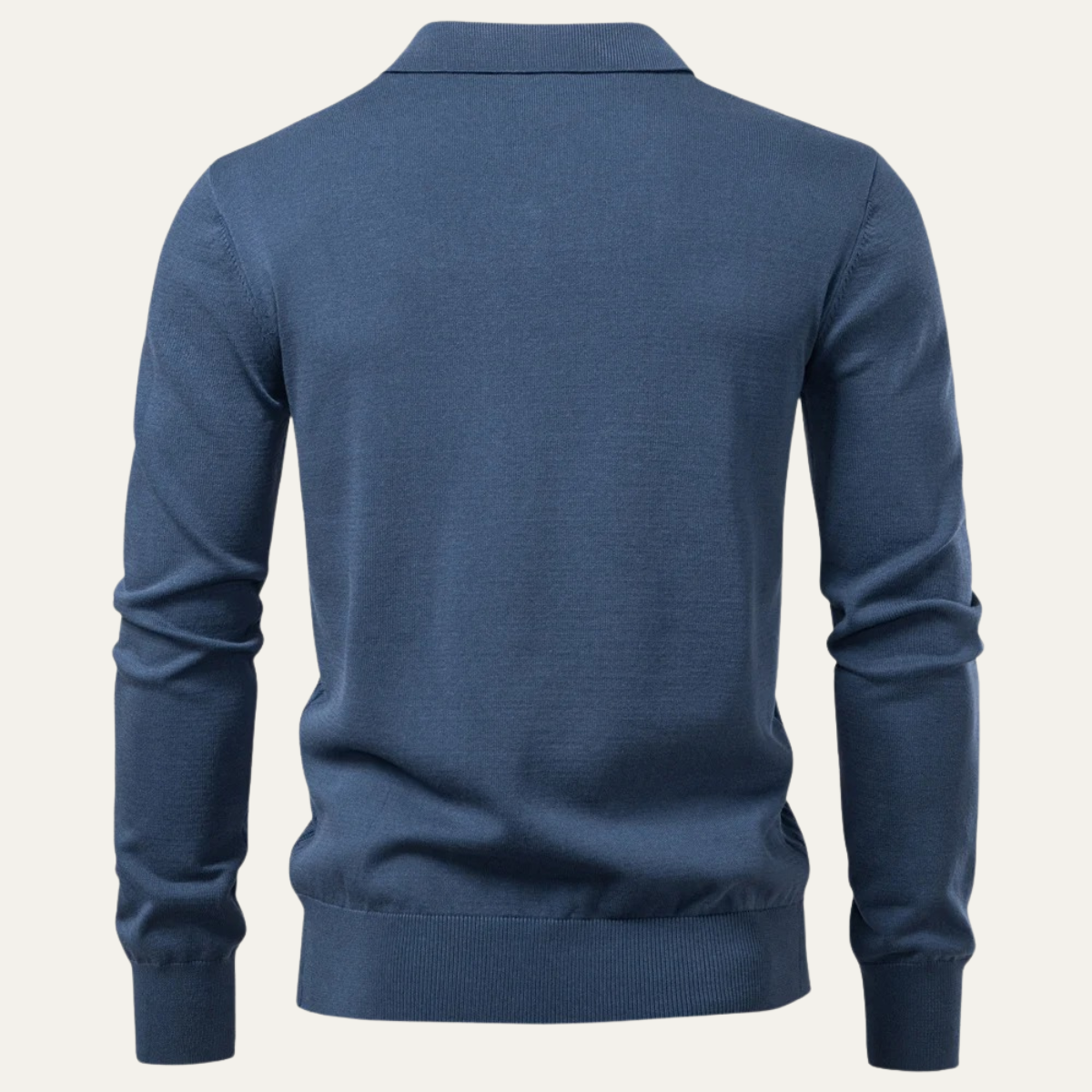 Voss | Men's Cream Cable Knit Sweater Collared V Neck