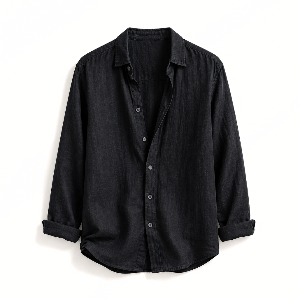 Omar | Men's Shirt Charcoal Gray Button Up