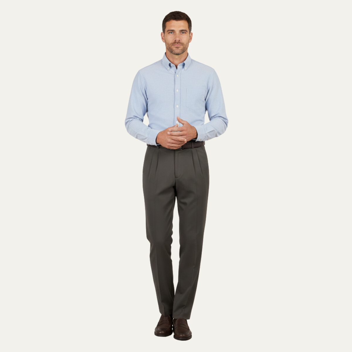 Lars | Men's Tailored Dress Pants Gray Straight Leg