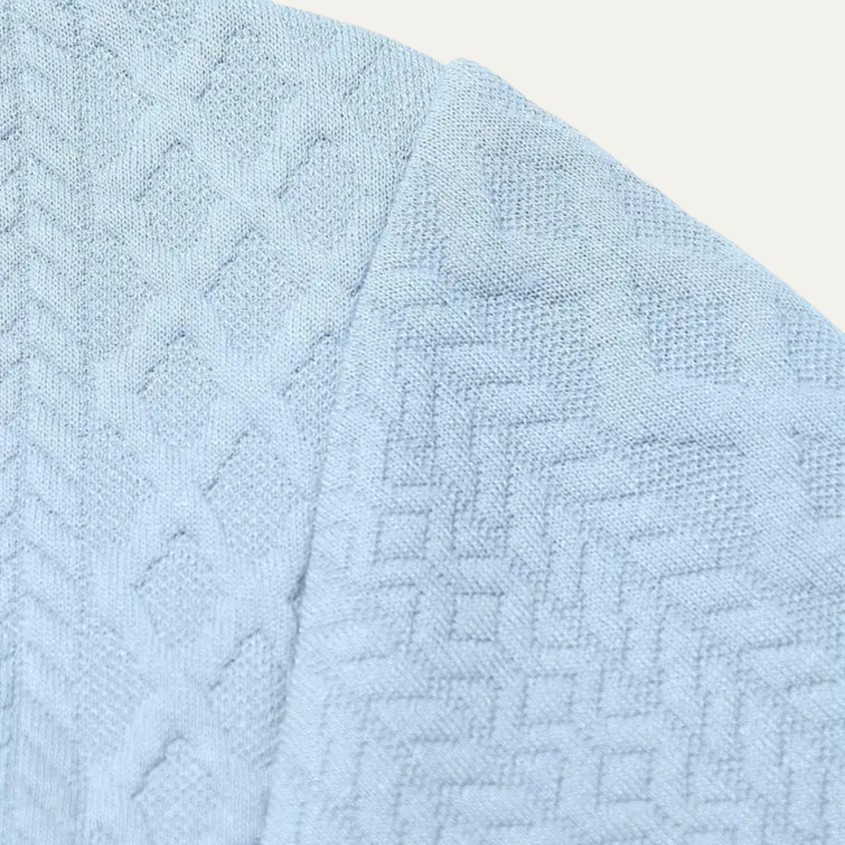 Bram | Men's Quilted Button Up Shirt Light Blue