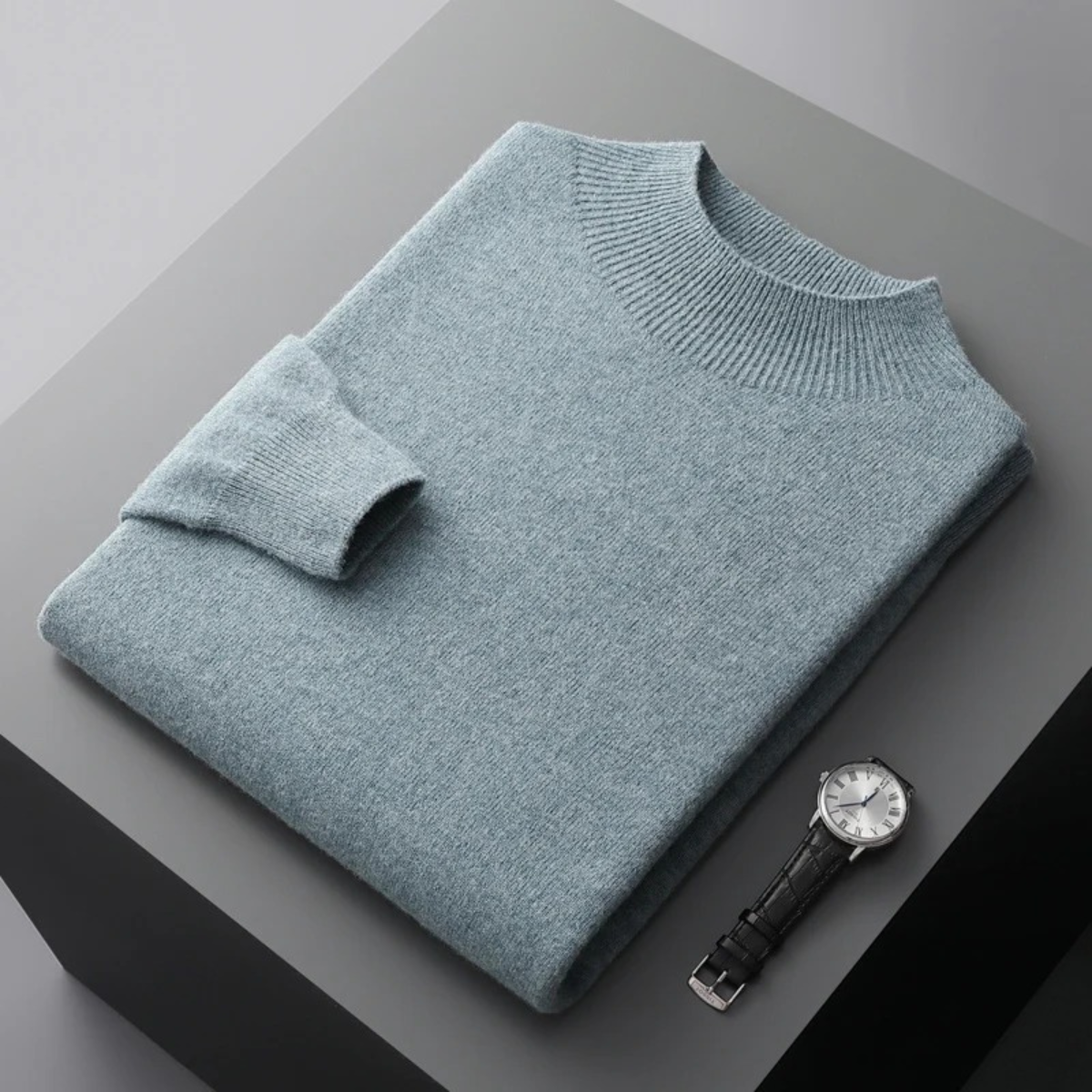 Beau | Men's Crew Neck Sweater Light Blue