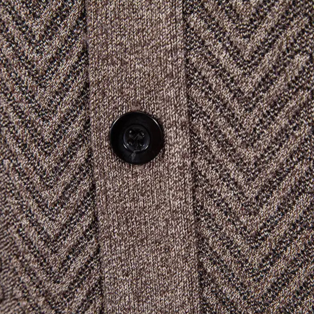 Beck | Men's Cable Knit Cardigan Taupe Button Front
