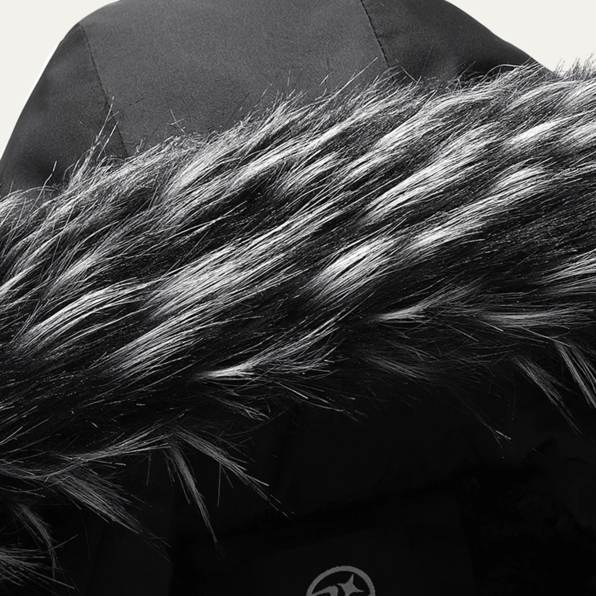 Axel | Men's Puffer Coat Black Detachable Fur Hood