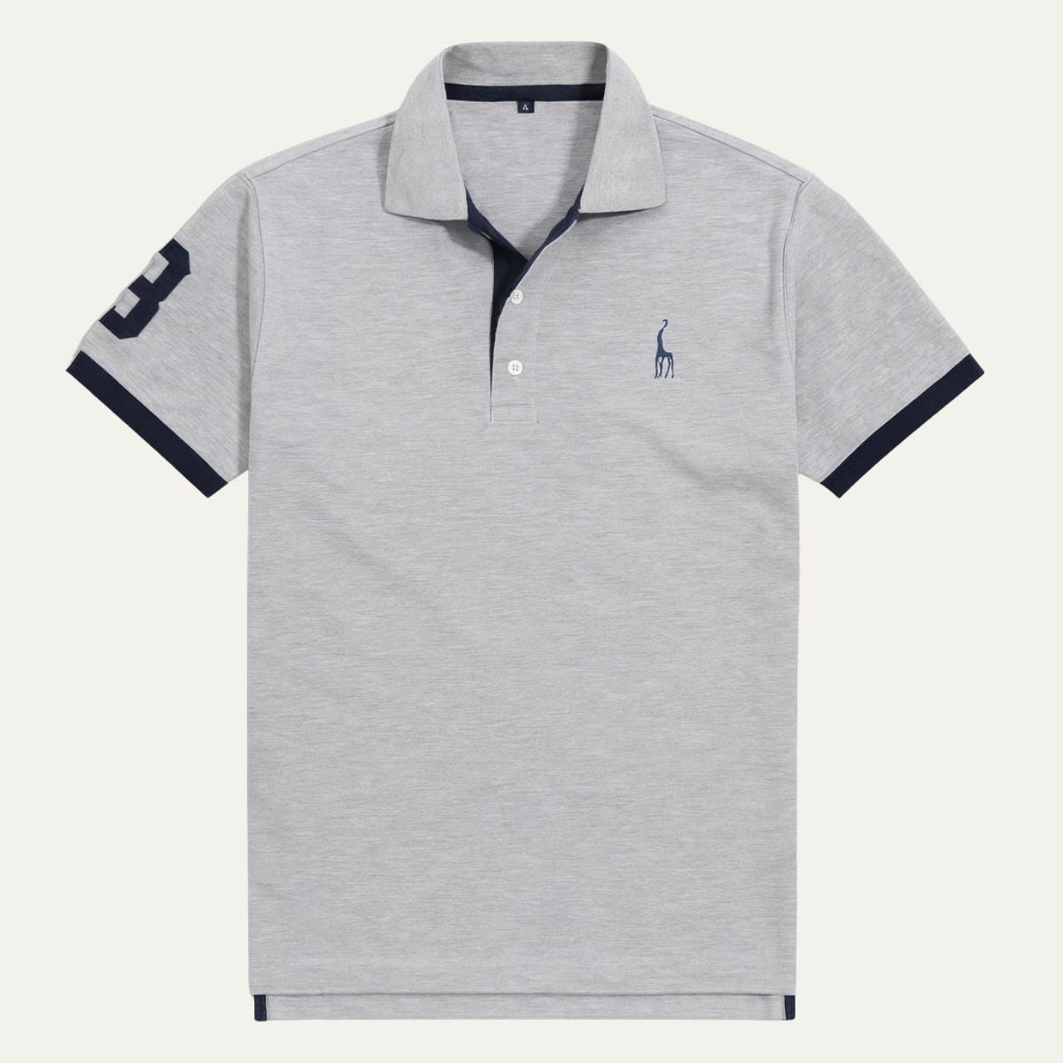 Beau | Men's Polo Shirt Navy Orange Trim