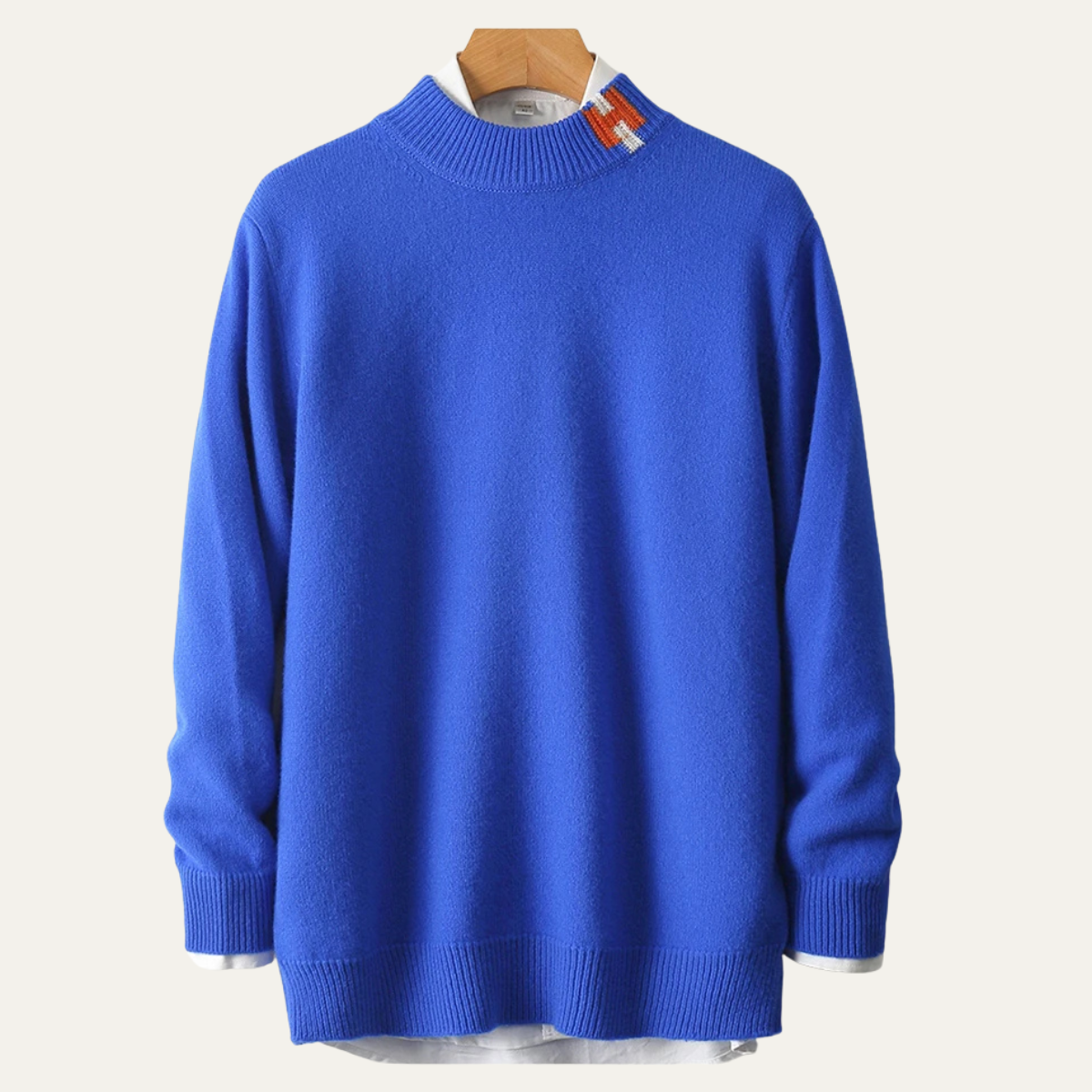 Mia | Men's Crew Neck Sweater Navy Blue Long Sleeve