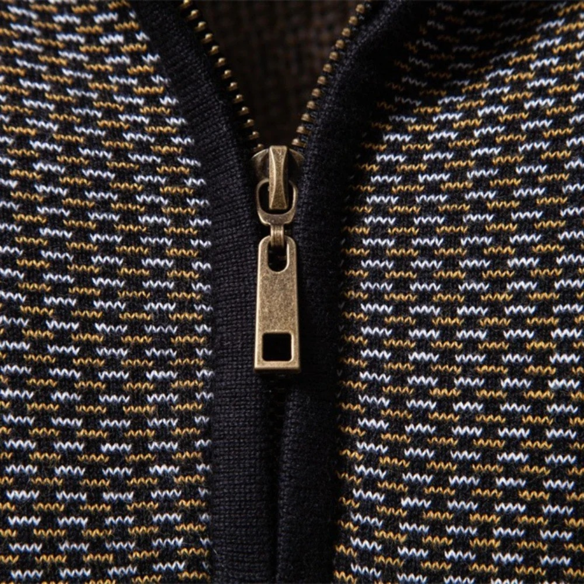 Bram | Men's Quarter Zip Sweater Charcoal Gray Knit