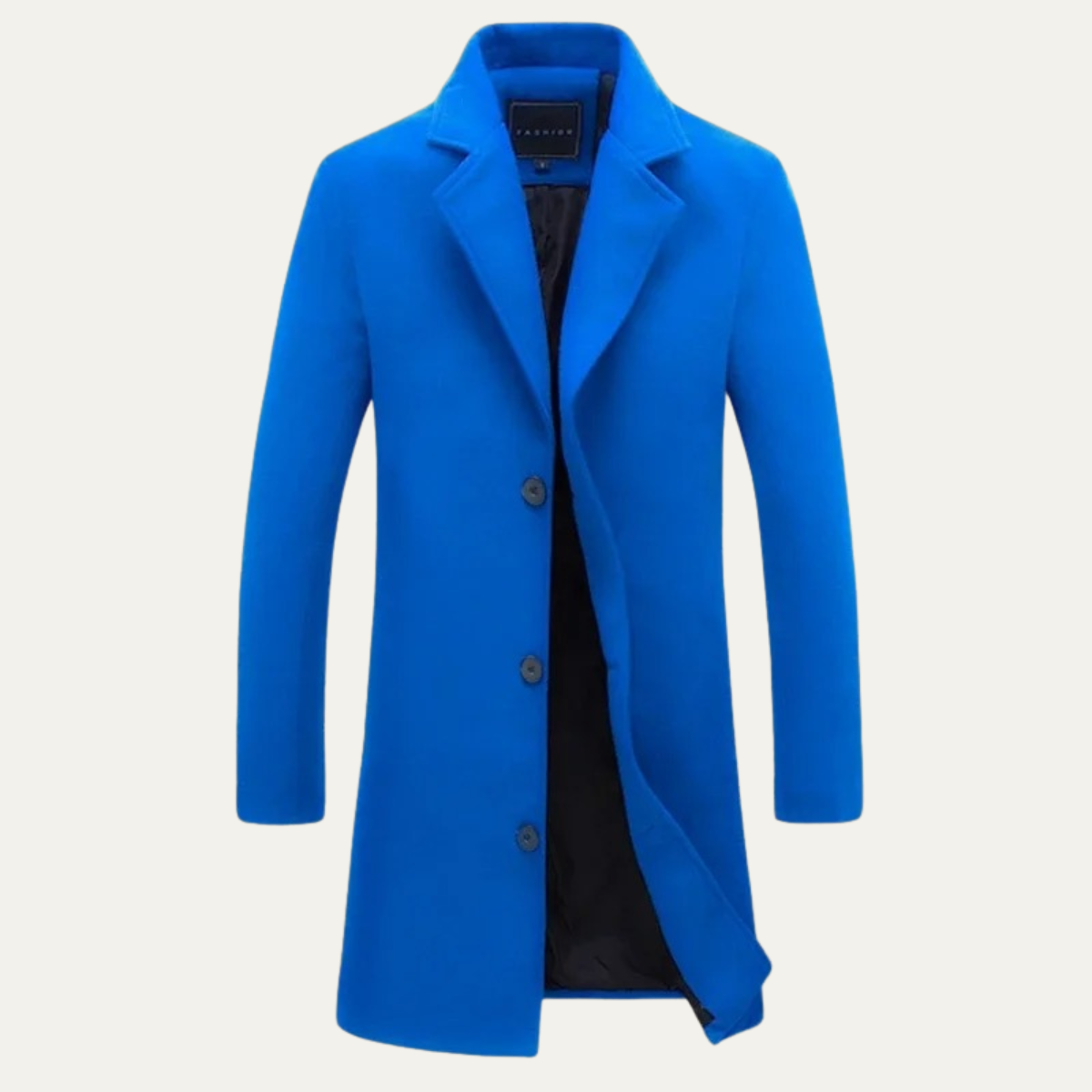 Ash | Men's Smart Casual Long Wool Coat Black