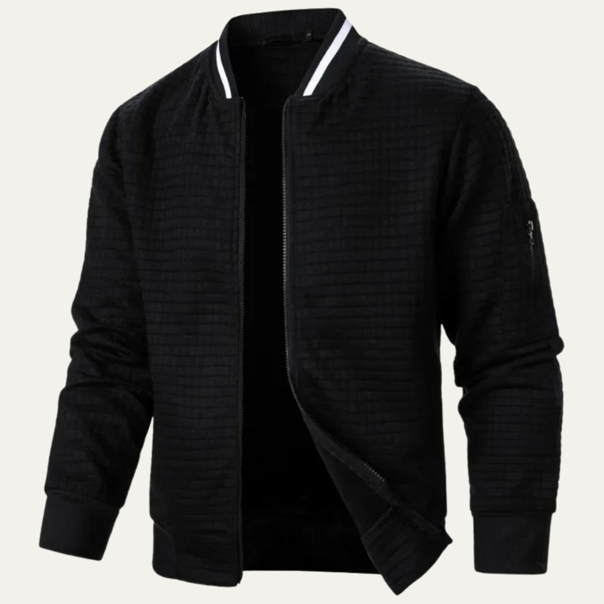 Voss | Men's Quilted Bomber Jacket Charcoal Gray Lightweight