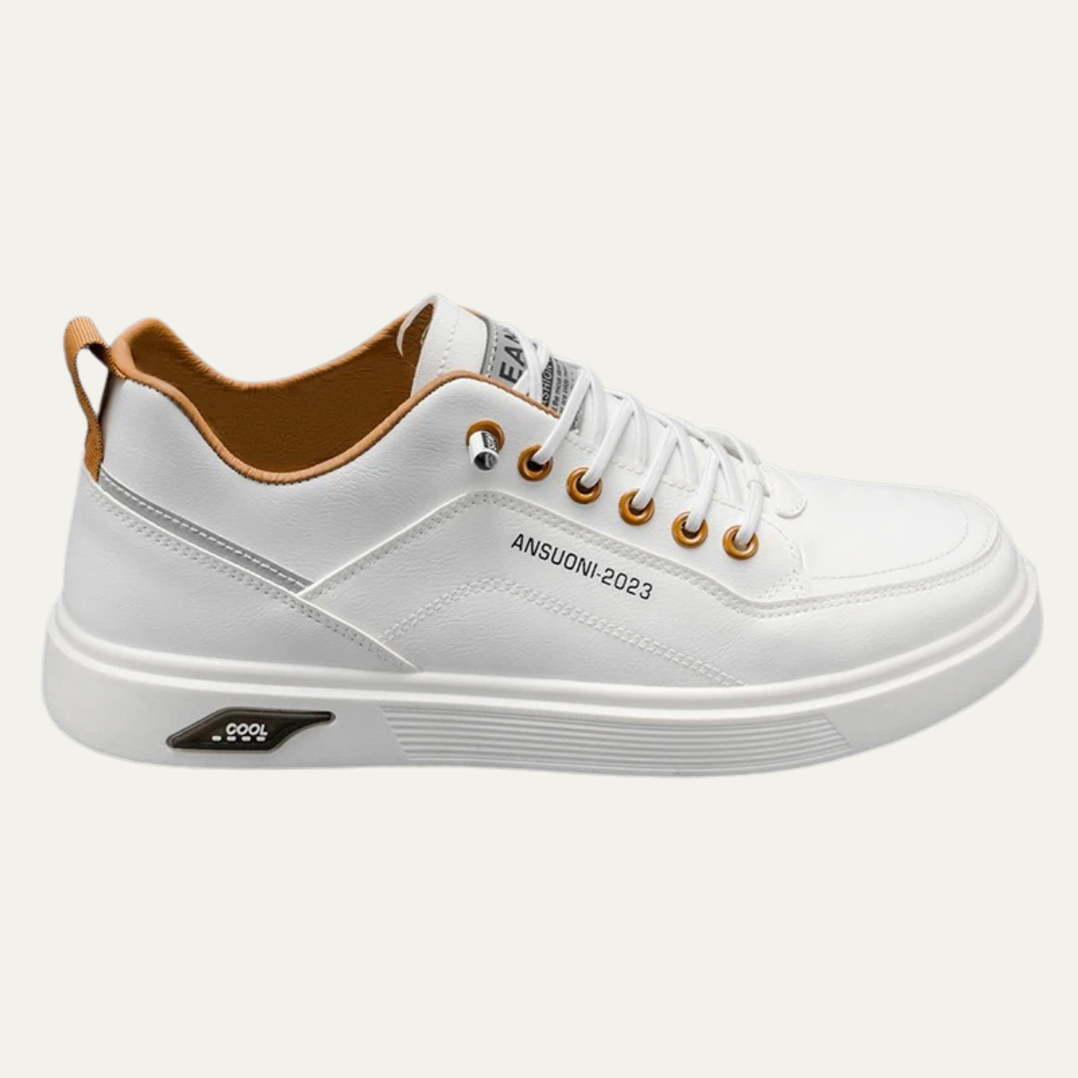 Jude | Men's Lightweight Lace Up Sneakers White