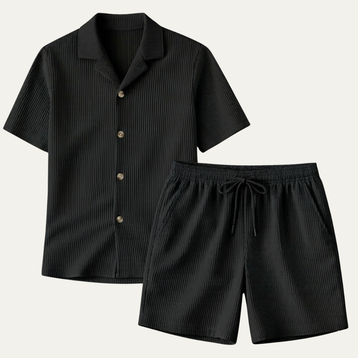 Rowan | Men's Ribbed Button Up Shirt Pink