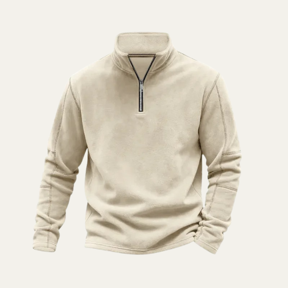 Beau | Men's Quarter Zip Sweater Light Blue