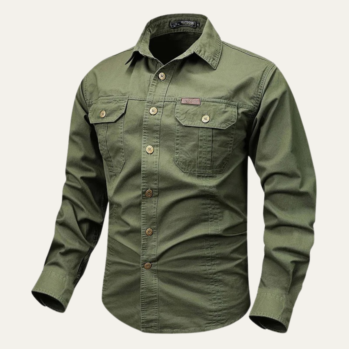 Axel | Men's Denim Shirt Black Long Sleeve Utility Pocket