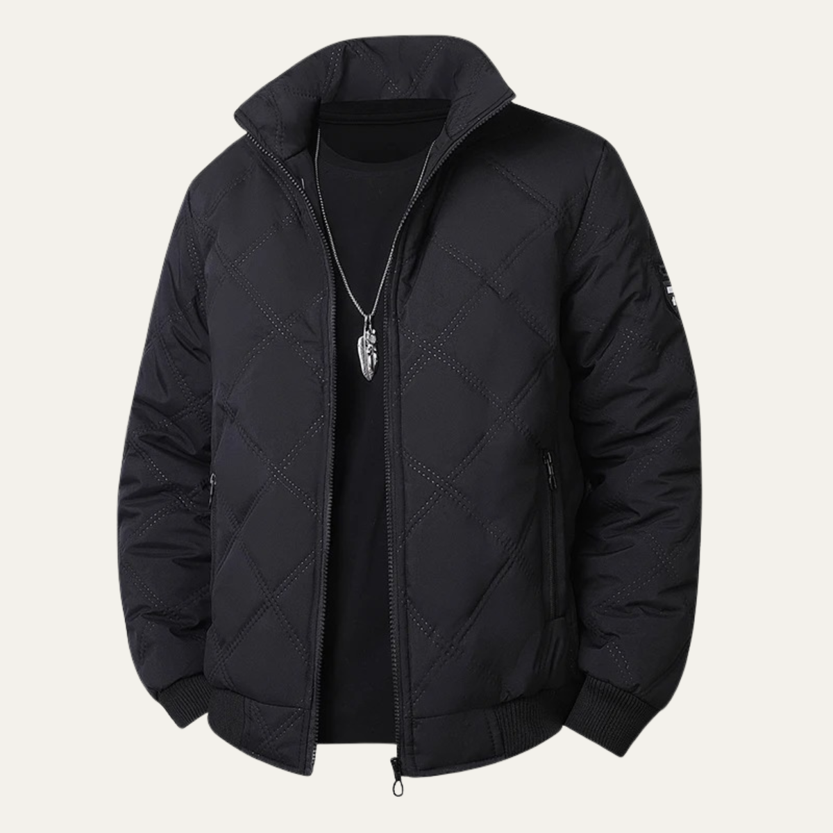 Callum | Men's Quilted Puffer Jacket Sage Green