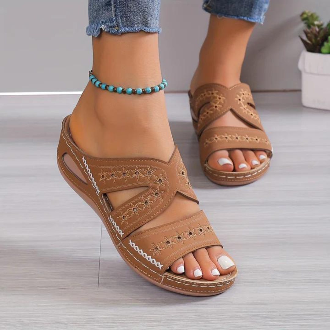 Thea | Women's Comfort Sandals Orthopedic Support Navy