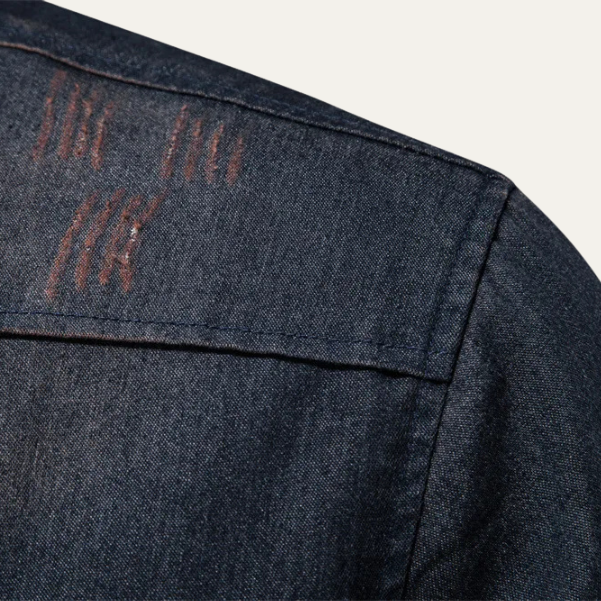 Ash | Men's Denim Shirt Dark Wash Long Sleeve Button Up