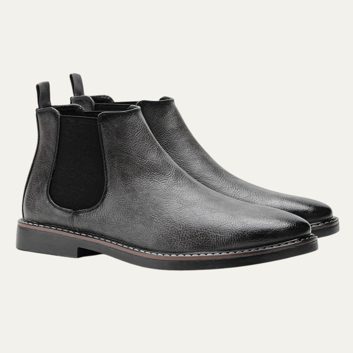 Beau | Men's Chelsea Leather Ankle Boots Brown