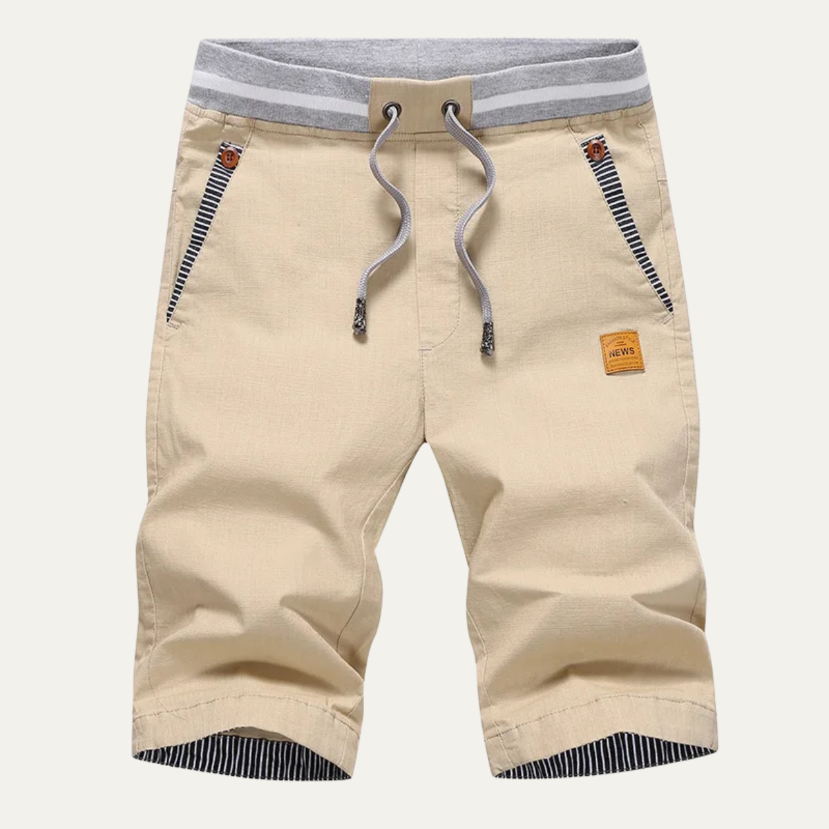 Jude | Men's Cargo Shorts Navy Drawstring Zipper Pockets