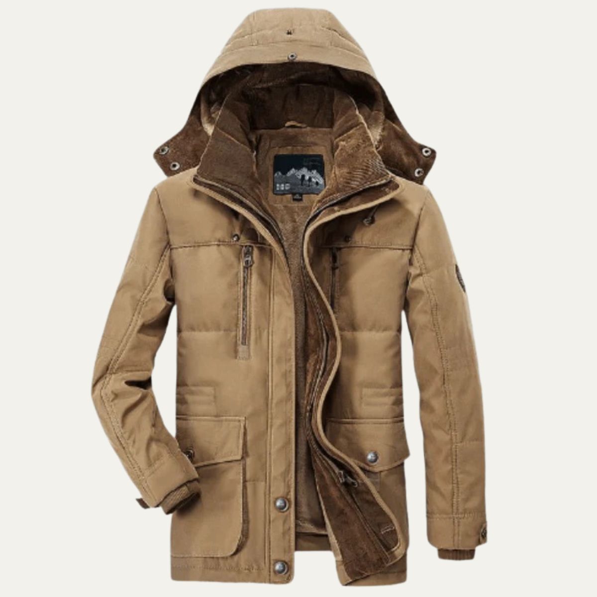 Arden | Men's Utility Jacket Olive Green Sherpa Lined