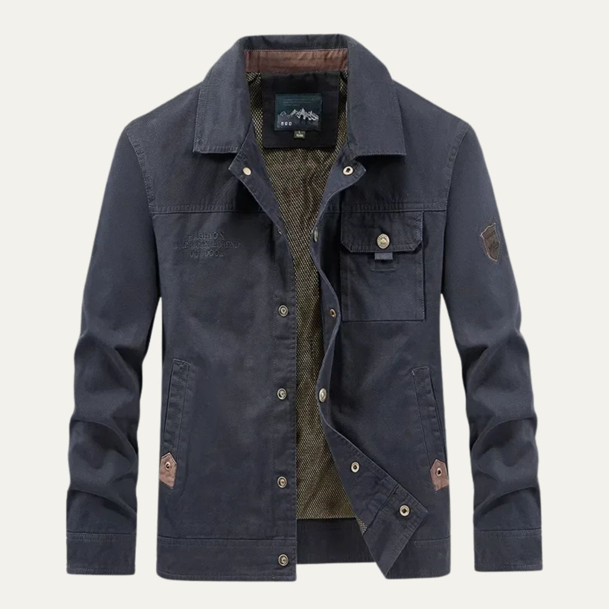 Hugo | Men's Utility Jacket Beige Multi Pocket Casual