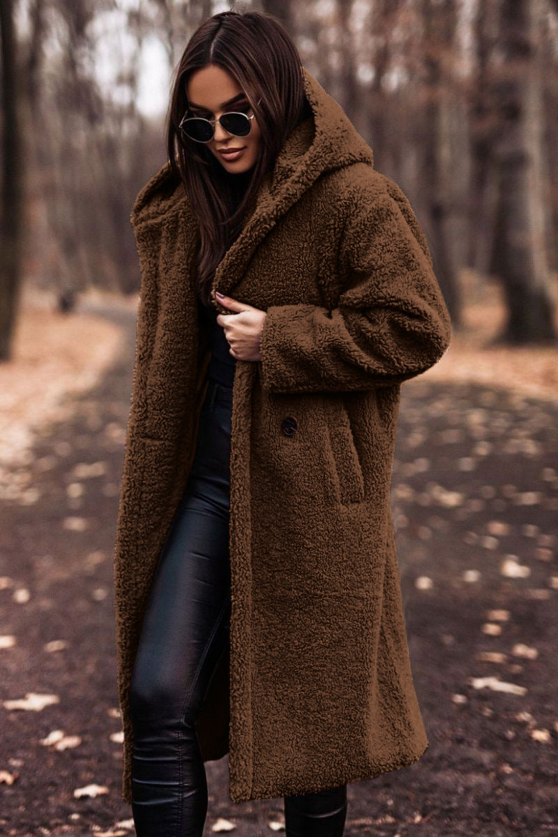 Maeve | Women's Teddy Coat Cream Long Textured Sherpa