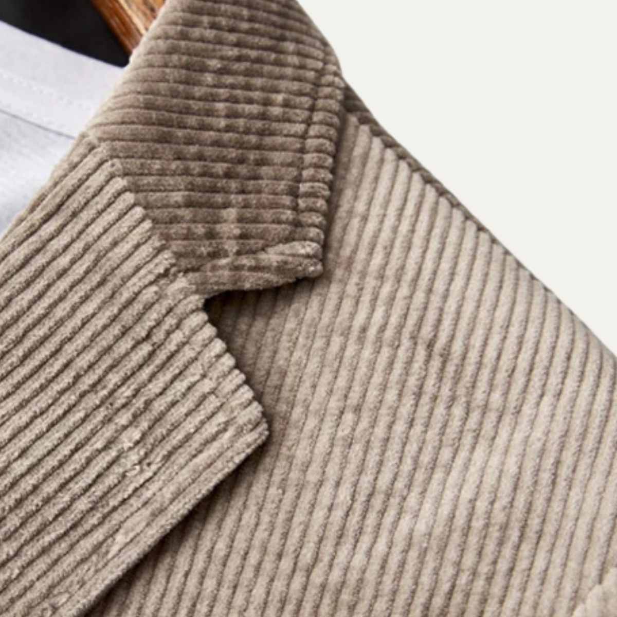 Beau | Men's Casual Corduroy Blazer Beige Two Button