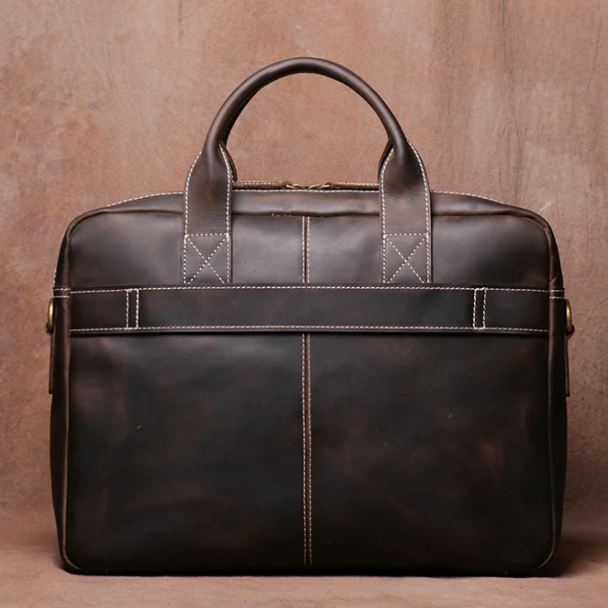 Dama Washington Cassis men's vintage leather laptop briefcase - view 10