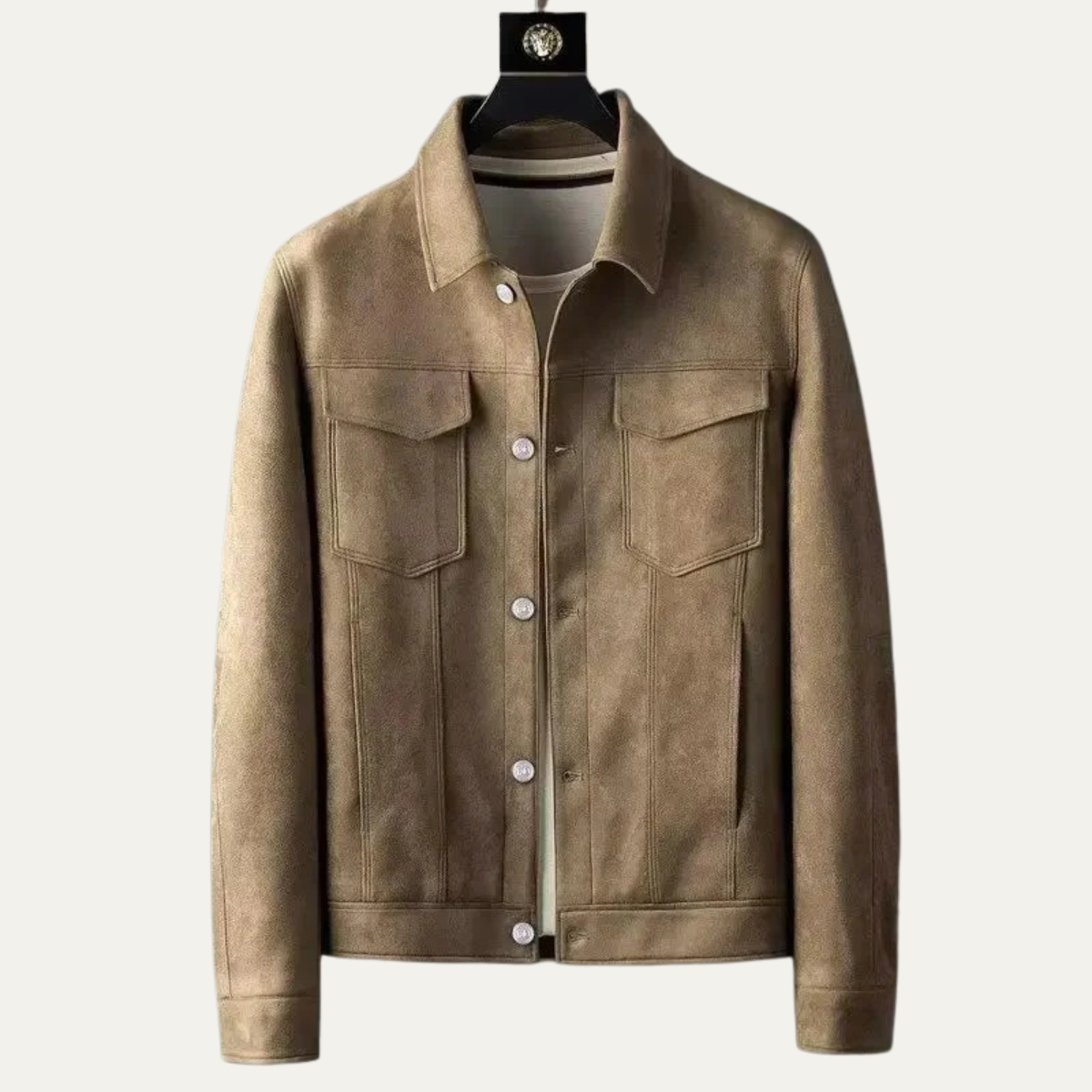 Axel | Men's Denim Jacket Black Button Up