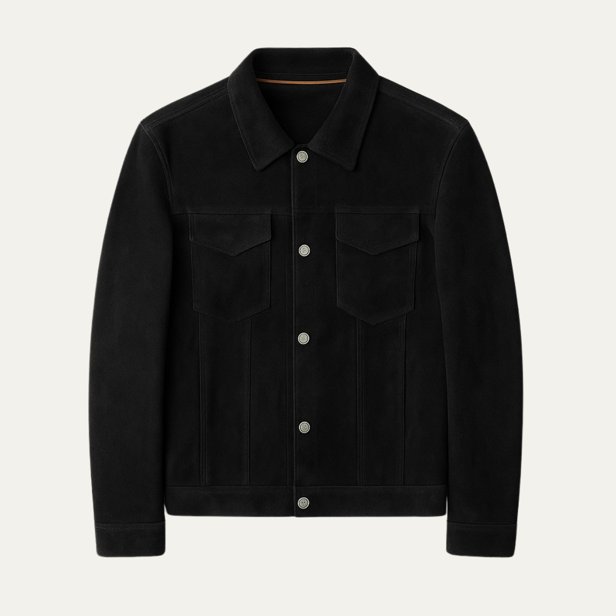 Axel | Men's Denim Jacket Black Button Up